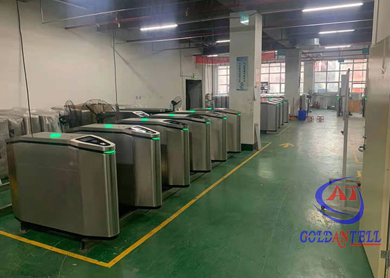 Dual DC Brushless Motor Flap Turnstile Gate With Temperature Monitoring Access Control System