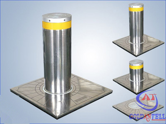 Custom Manual Hydraulic Security Bollards , Stainless Steel Automatic Road Blocker