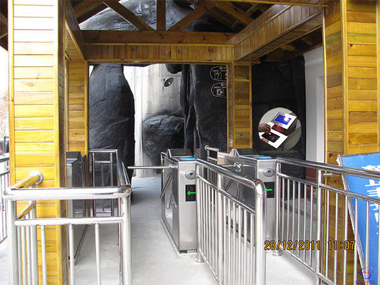 Automatic Barcode / Qr Code Turnstile Ticket Management Systems For Tourist Area , Museum , Cinema Entrance