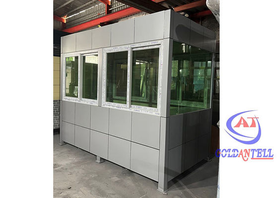 Customized Modular Prefab Ticket Booth Outdoor Stainless Steel With Aluminum Plate