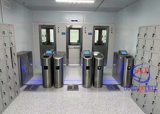 Hotel Face Recognition Swing Barrier Gate Bidirectional Bar Code Entry Door