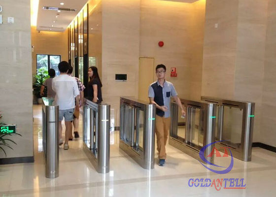 OEM Logo Sliding Turnstile / QR code Turnstile Door / Security Swing Barrier Gate / For Public Lobby