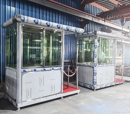 Outdoor Movable Security Guard Booth Stainless Steel Waterproof