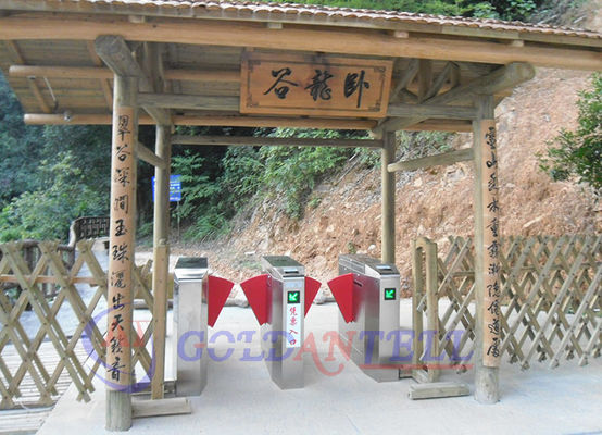 Intelligent QR Code Access Optical Turnstile with IP54 Waterproof 304 Stainless Steel 1200x300x1000mm Security Turnstile Gate