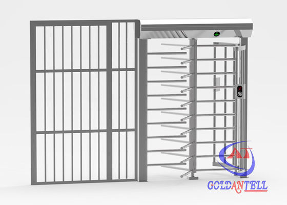 RFID / 2D Readers Full Body Turnstile Stainless Steel 1.1mts Wide Magnetic Lock Bypass Door