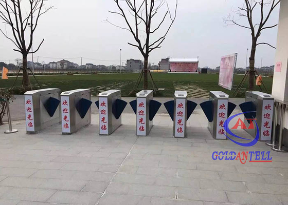 Exit Biometric Facial Turnstile Entry Systems Half Height Tourniquet RFID Card Reader