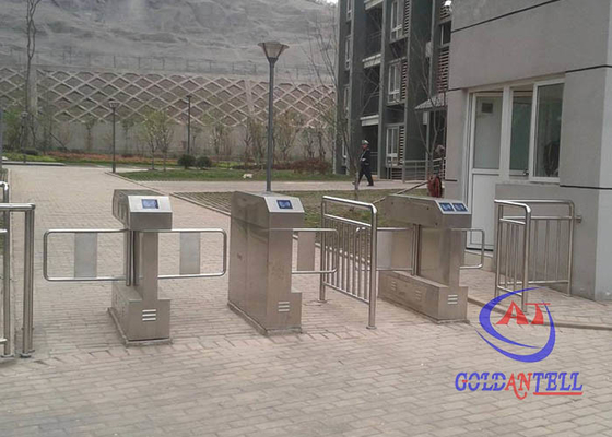 SUS316 Stand Swing Barrier Gate With Time Attendance Anti Collision Function
