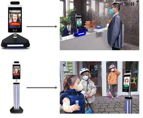 Green Pass face recognition thermal camera Access Control Multi Languages