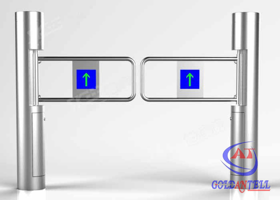 RFID / IR Sensor Cylinder pedestrian barrier gate For Residential Community