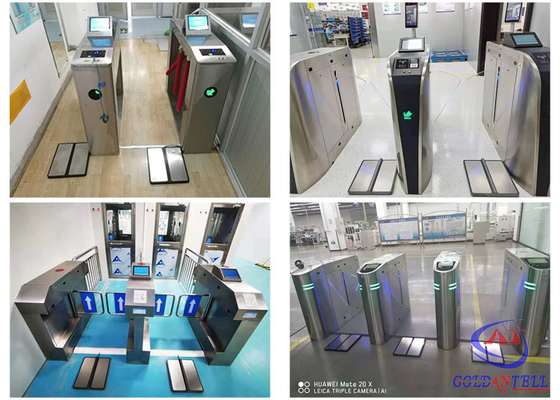 Android ESD Turnstile Gate System 8 Inch Touch Screen Tablet Combo Wrist / Foot Pedal