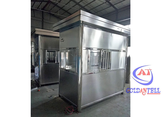 Full Stainless Steel Modular Ticket Booth Air Conditioner Configuration Near Sea Use