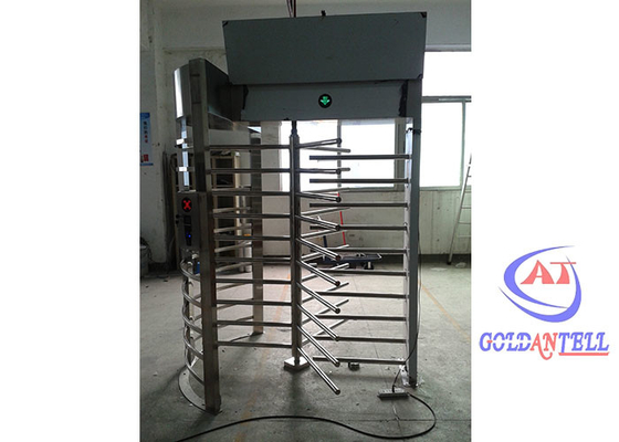 304 Stainless Steel Full Height Turnstile Gate Single Passage With Barcode Scanner