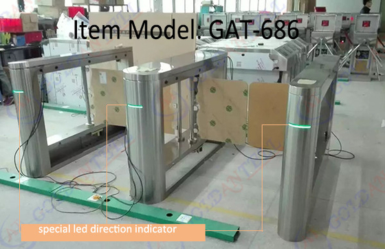 OEM Logo Sliding Turnstile / QR code Turnstile Door / Security Swing Barrier Gate / For Public Lobby