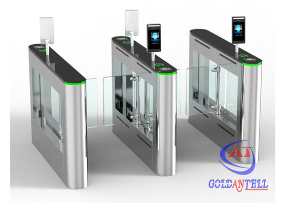Face And Temperature Recognition QR Code Security Swing Barrier