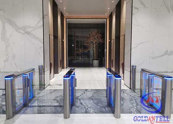 Stainless Steel Rectangular Security Turnstile Gate Bi Directional For Indoor / Outdoor