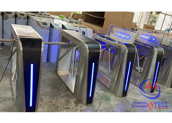 Half Height Security Tripod Turnstile Gate Access Control QR Code RFID Card Reader