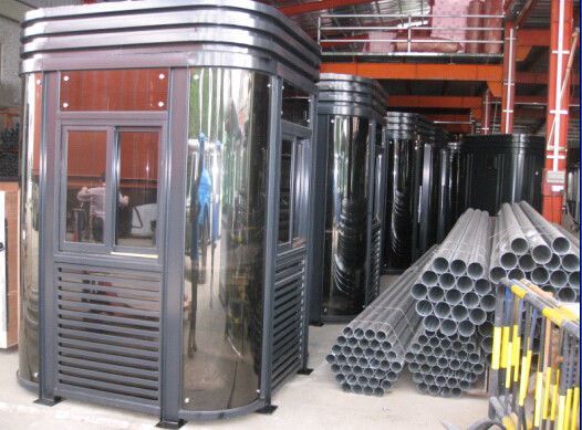 Prefab Tempered Glass Security Guard House Flexible Layout Shed