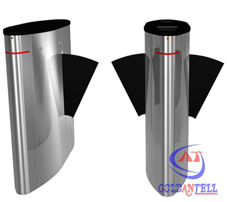 أدخل خروج بطاقة RFID / بصمات الأصابع / ESD Tester Flap Barrier Turnstile نظام التحكم التلقائي