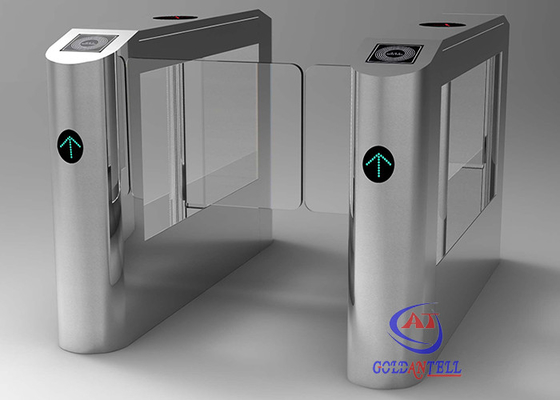TCP / IP سريع المرور بوابة الأمن سرعة بوابة الباب الدوار مع قارئ RFID DC 24V