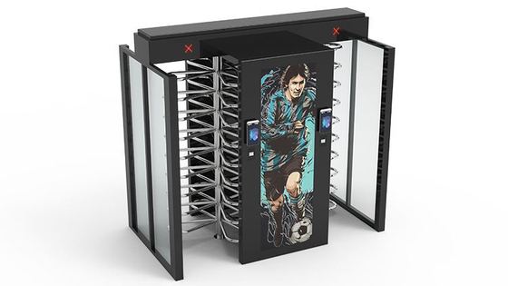 بطاقة RFID رمز الاستجابة السريعة بصمة الوجه الكامل الارتفاع الباب الدوار للاستاد في الهواء الطلق IP62