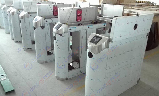 High Speed Glass Lane Flap Turnstile Barrier Gate With TCP / IP Door Access Control System
