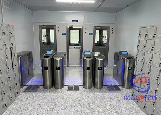 Android ESD Turnstile Gate System 8 Inch Touch Screen Tablet Combo Wrist / Foot Pedal