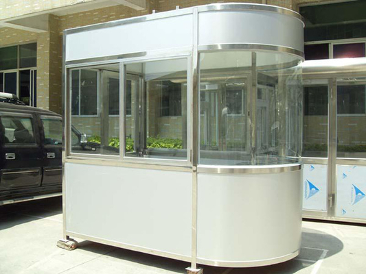 Waterproof Outdoor Indoor Stainless Steel Prefab Guard House , Noise Protection Park Toll