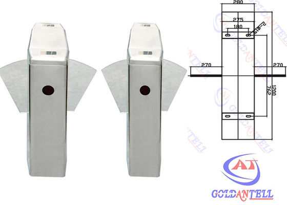 Bus station RFID Turnstile Flap Barrier Gate with counter system QR code / Bar code reader