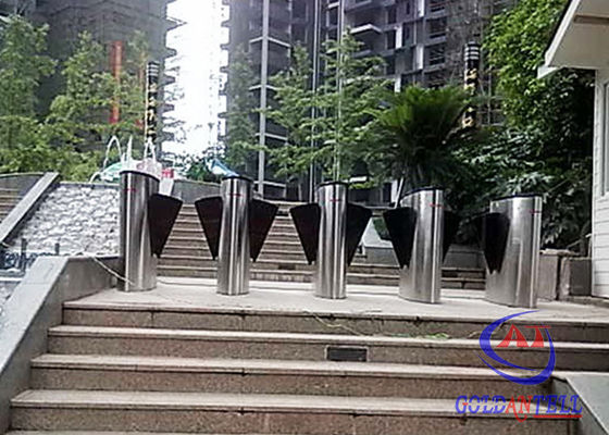 Smart card rfid reader flap barrier with acrylic glass wing in access remote control