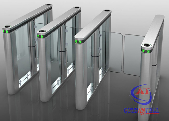 قارئ بصمات الأصابع بطاقة RFID Swing Barrier Gate للسكن ومبنى المكاتب