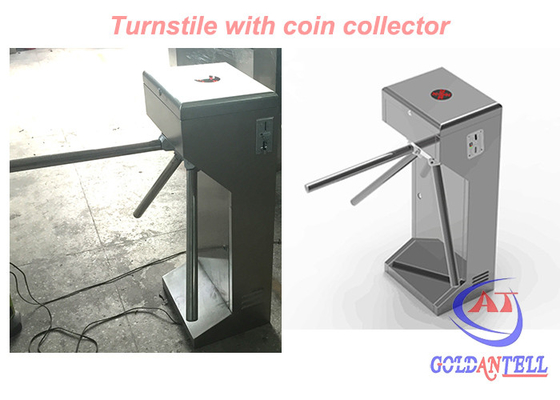 CE 120 Volt Power Supply Tripod Turnstile Gate مع جامع عملة ، عمل مستقر