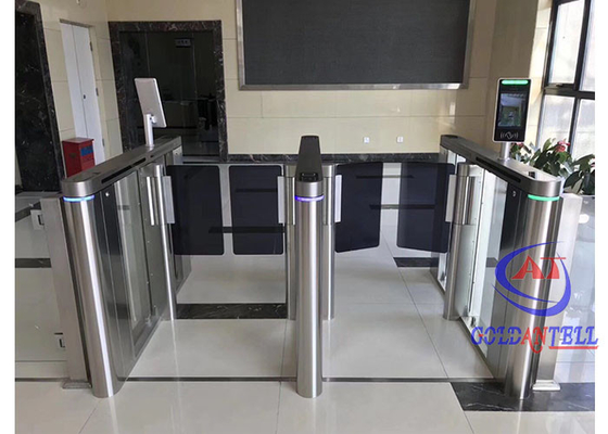 ارتفاع الخصر مكتب الأمن الباب الدوار بوابة RFID التعرف على الوجه رفرف بوابة الحاجز