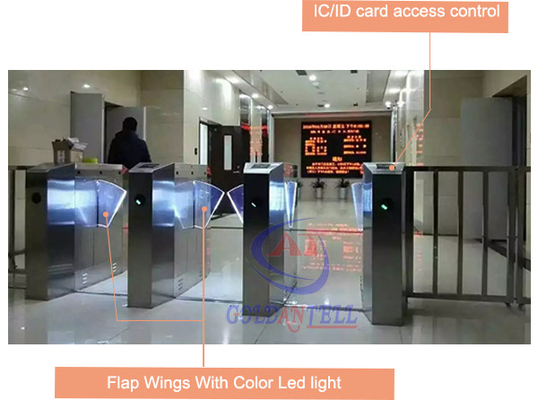 IC / ID Card RFID Turnstile Access التحكم التلقائي رفرف بوابة بوابة