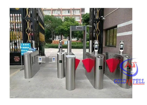 Adjustable Opening Speed NFC RFID Card Flap Barrier Turnstile Pedestrian Access Control