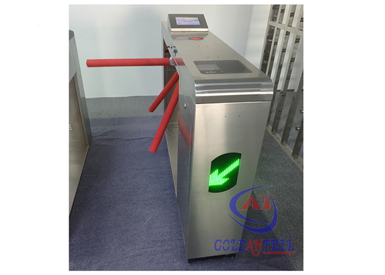 شاشة عرض LCD عالية الجودة ، حاجز للمشاة ببوابة دوارة مع متقبل رمزي وقارئ تذاكر rfid