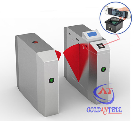 شعبية 2D Qr Code Flap Barrier Gate مع برمجيات Sdk / مدخل بوابات أمان الباب الدوار