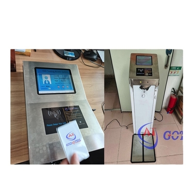بوابة ESD مع قارئ بطاقات RFID وشاشة 8 بوصة وجهاز اختبار حزام المعصم