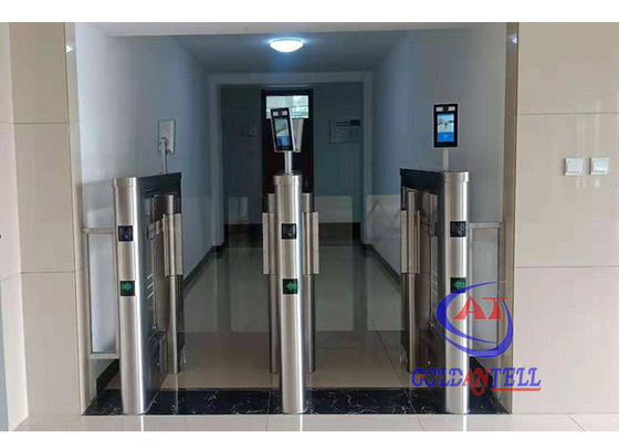 RS485 زجاج كامل الارتفاع عقبة سوينغ بوابة الباب الدوار