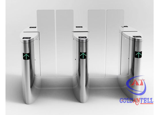 Slim Rfid Dual Full Height Turnstile Gate Access Control Barrier System